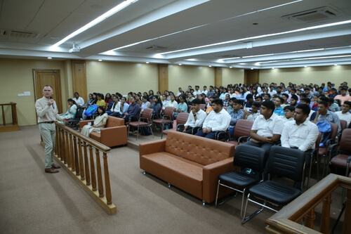 SLS Nagpur students attending speech lecture
